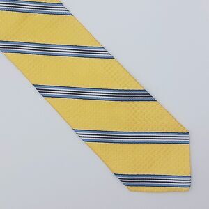 Jos. A. Bank Signature Collection Men's 100% Silk Tie Yellow Blue Made in Italy